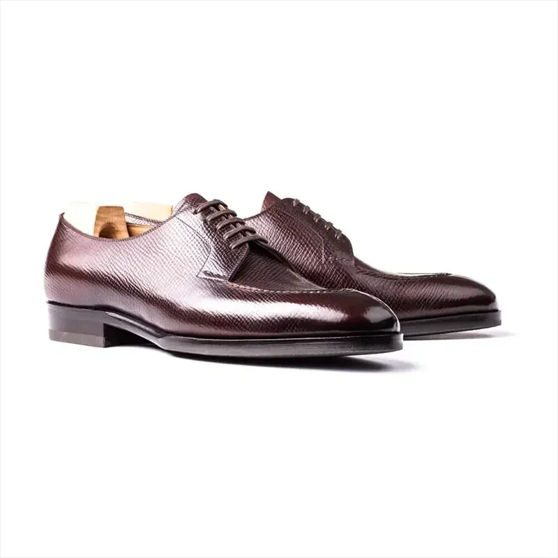 Saigon-Leather Derby Brogue Style Dress Shoes - Formal Party, Business, Designer, Genuine Leather for Men