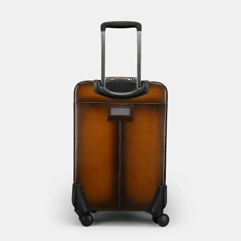 Premium Leather Business Trolley - Universal Wheels (Unisex) - Image 3