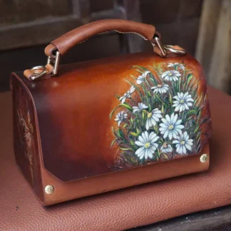 Saigon Leather’s Customizable Handcrafted Leather Handbag – Wild Daisy Reverie Edition