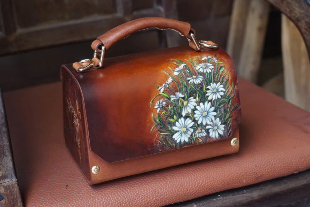 Saigon Leather’s Customizable Handcrafted Leather Handbag – Wild Daisy Reverie Edition