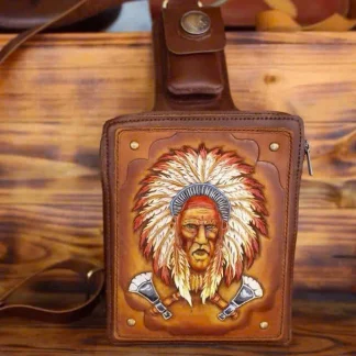 Saigon Leather’s Handcrafted Sling Bag – Native Chief Edition
