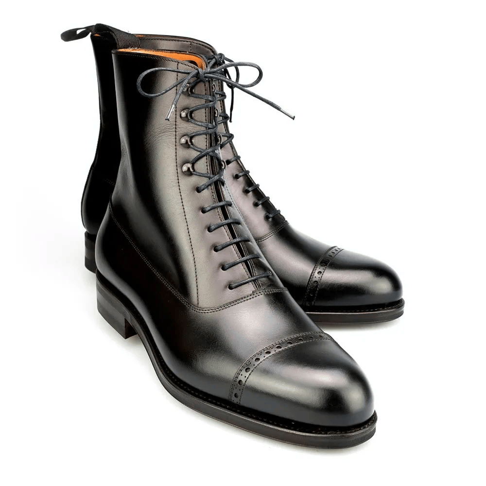 Saigon Leather’s Berlin Field Boot – Shell Cordovan Leather in Classic Noir Finish - Image 2