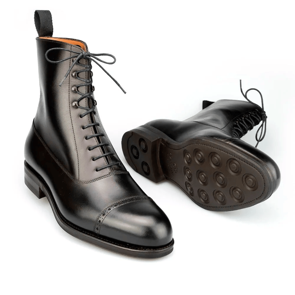 Saigon Leather’s Berlin Field Boot – Shell Cordovan Leather in Classic Noir Finish - Image 3