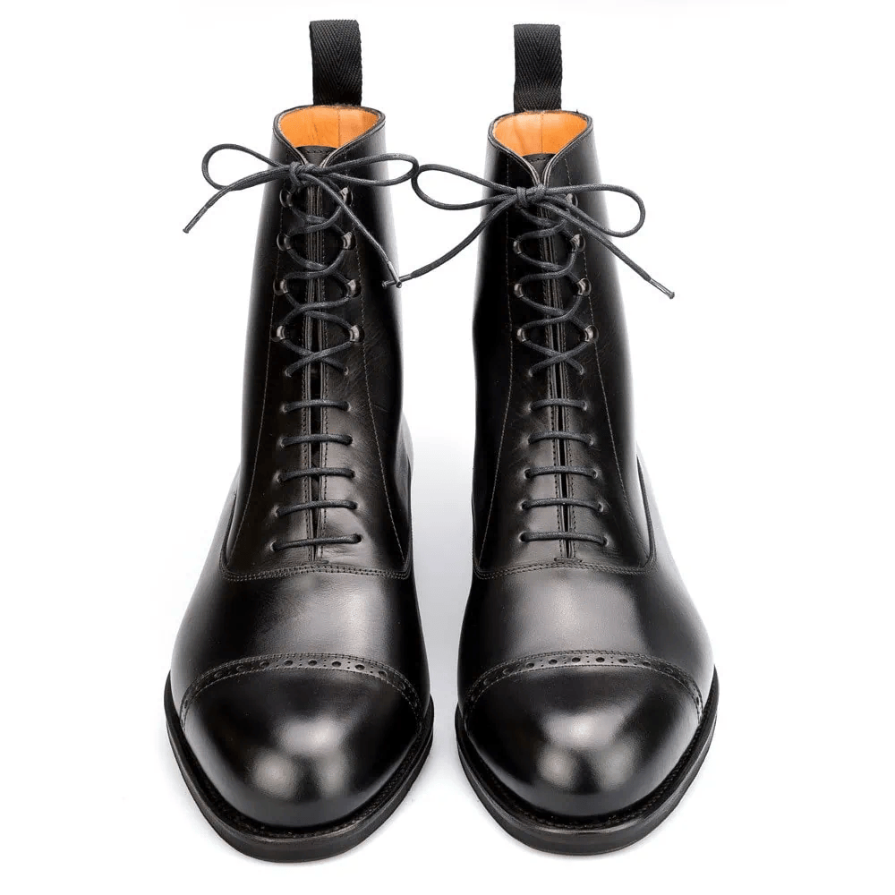 Saigon Leather’s Berlin Field Boot – Shell Cordovan Leather in Classic Noir Finish - Image 4