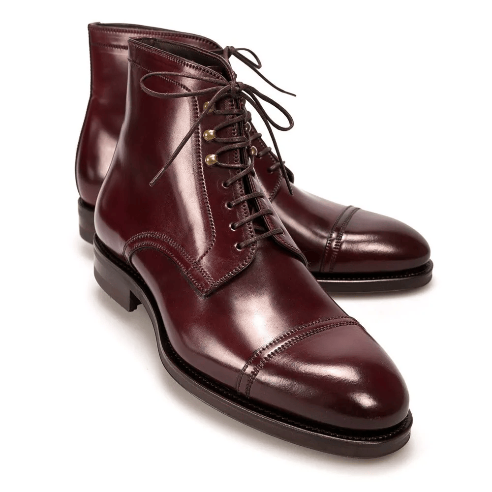 Saigon Leather’s Antwerp Cap-Toe Boot – Shell Cordovan Leather with Heritage Detailing - Image 2