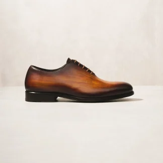 Saigon Leather’s Valencia Wholecut Oxford – Hand-Patinated Full-Grain Leather with Sleek Minimalist Finish
