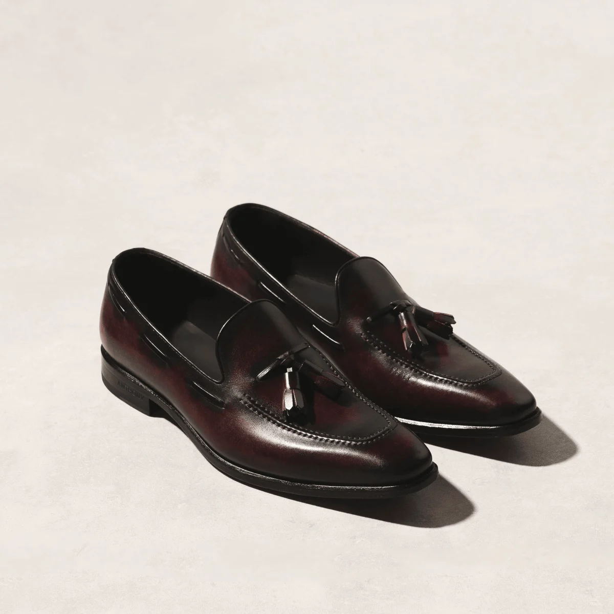 Saigon Leather’s Verona Tassel Loafer – Hand-Patinated Leather in Burgundy EleganceSaigon Leather’s Verona Tassel Loafer – Hand-Patinated Leather in Burgundy Elegance - Image 2
