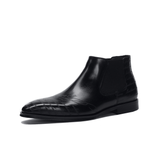Saigon Leather's London Chelsea Boots with Scripted Engravings