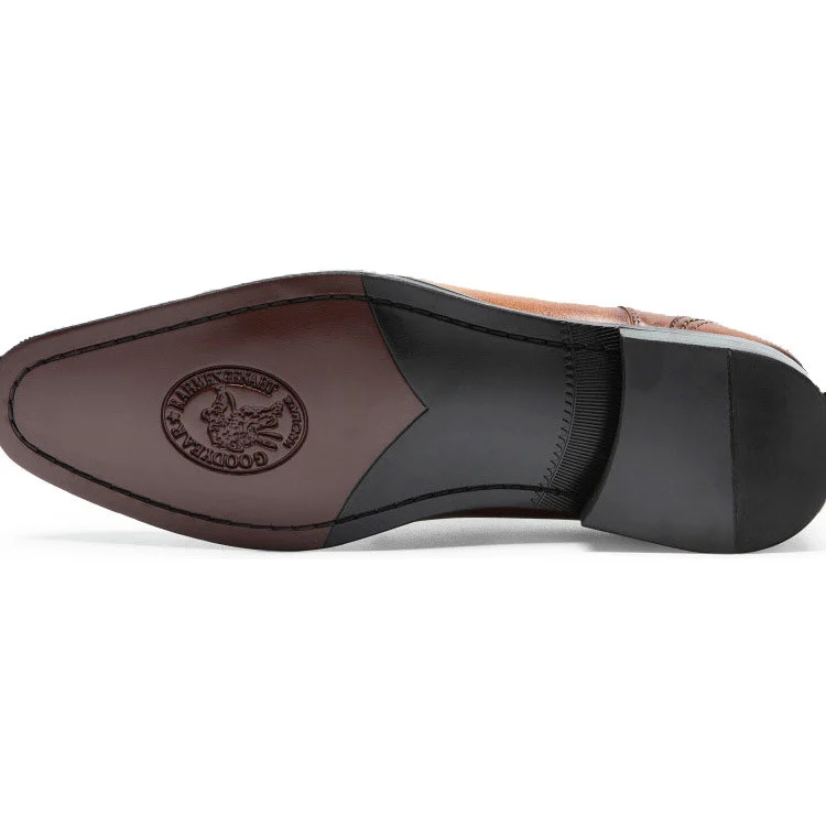 Saigon Leather's Men's Classic Patina Derby Shoes - Image 7
