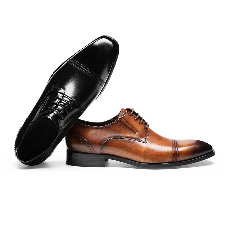 Saigon Leather's Men's Classic Patina Derby Shoes - Image 6