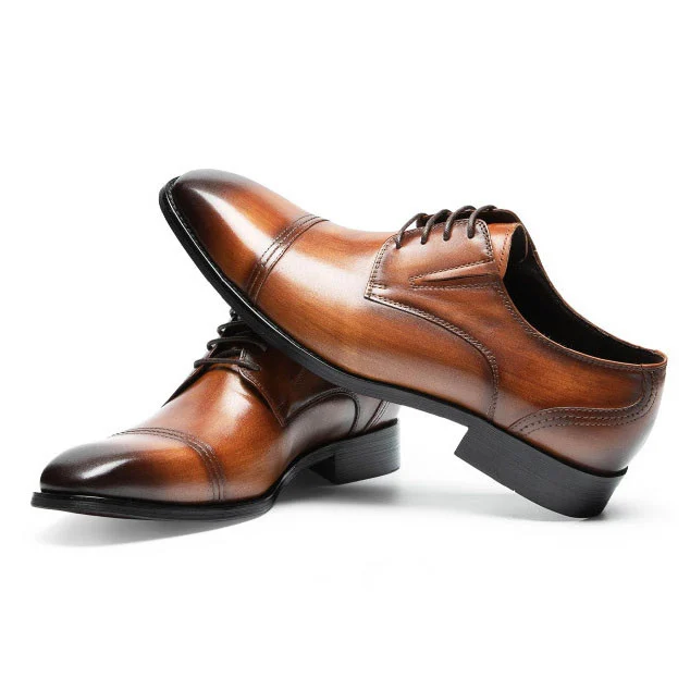 Saigon Leather's Men's Classic Patina Derby Shoes - Image 5