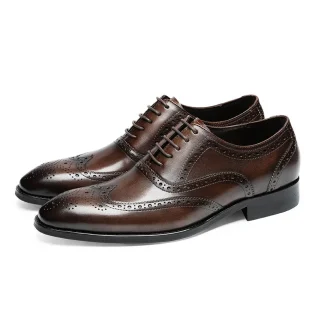 Saigon Leather's Classic Wingtip Oxfords with Brogue Detailing