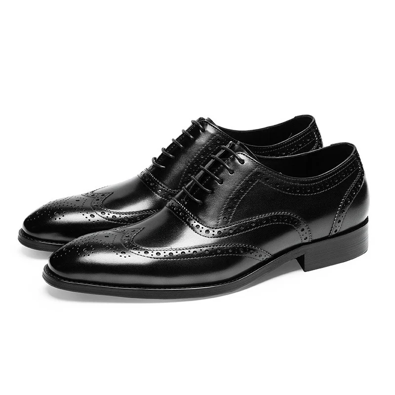 Saigon Leather's Classic Wingtip Oxfords with Brogue Detailing - Image 2