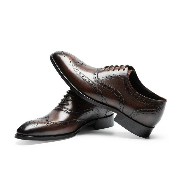 Saigon Leather's Classic Wingtip Oxfords with Brogue Detailing - Image 5