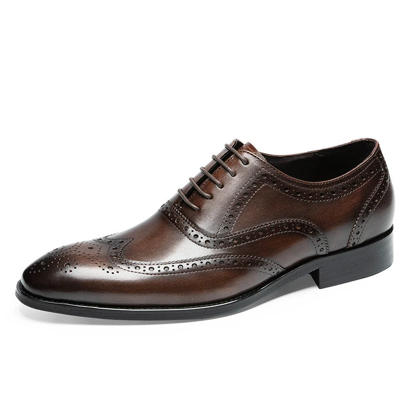 Saigon Leather's Classic Wingtip Oxfords with Brogue Detailing - Image 7