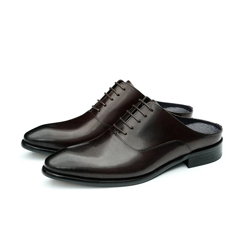 Saigon Leather's Men's Classic Leather Mules - Image 2