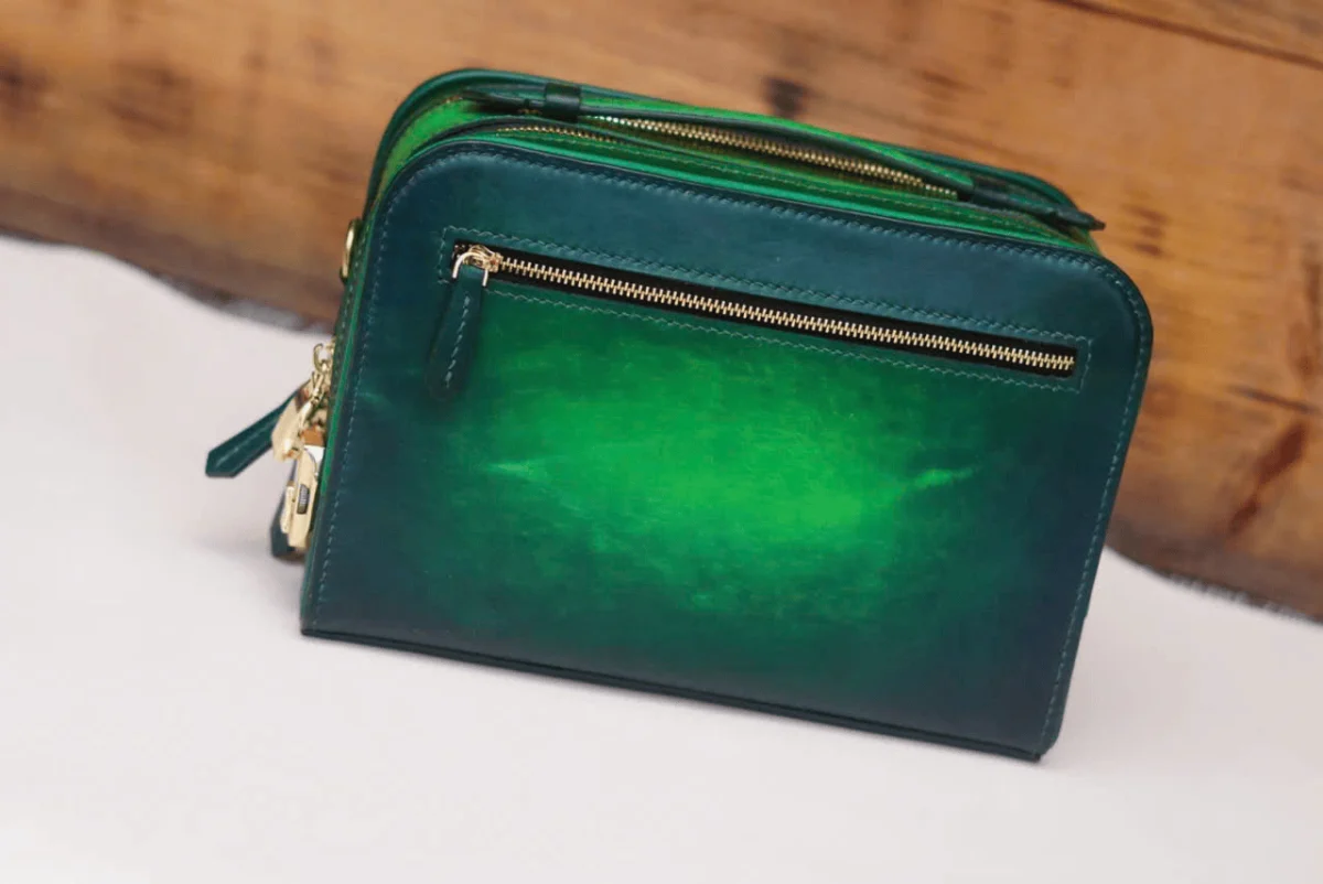 Saigon Leather’s Yin-Yang Betta Fish Hand-Carved Full-Grain Leather Bag - Image 5