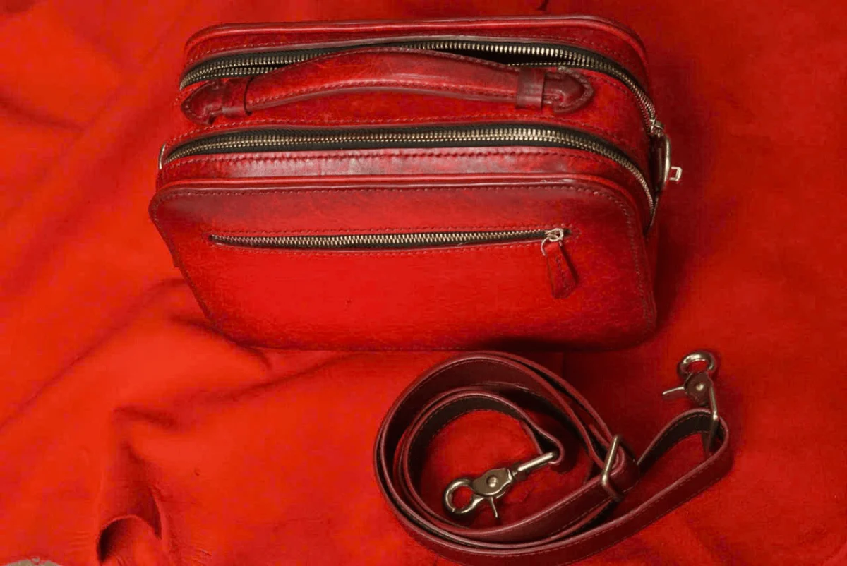 Saigon Leather’s White Tiger Hand-Carved Full-Grain Leather Bag - Image 2