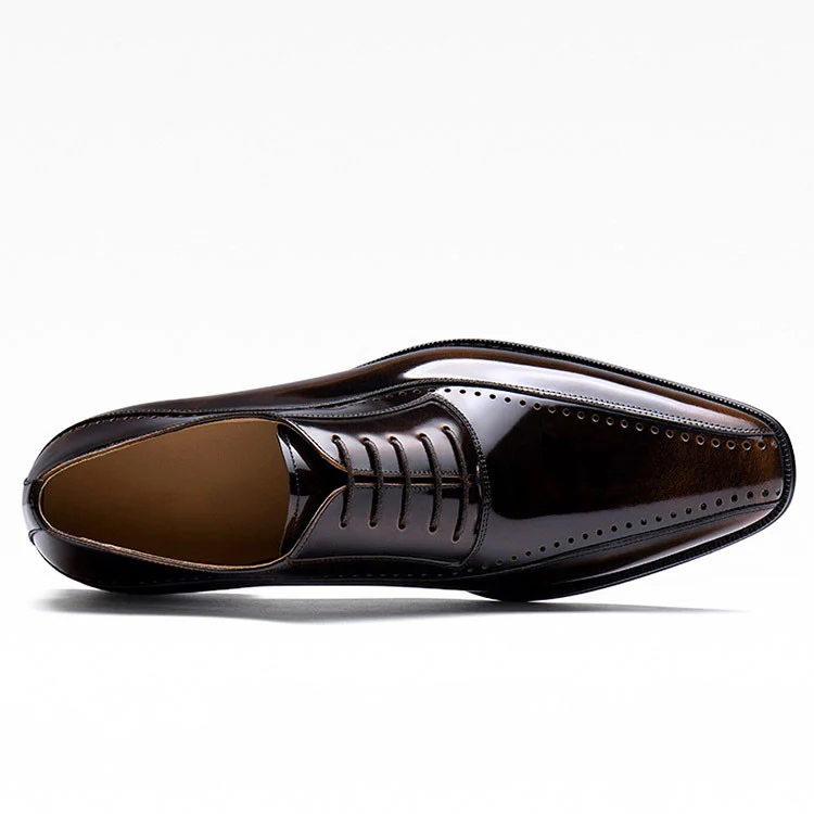 Saigon Leather's Handcrafted Patent Leather Oxford Shoes - Image 7