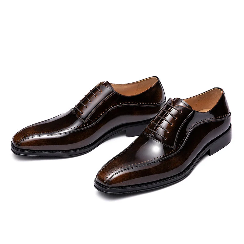 Saigon Leather's Handcrafted Patent Leather Oxford Shoes - Image 3