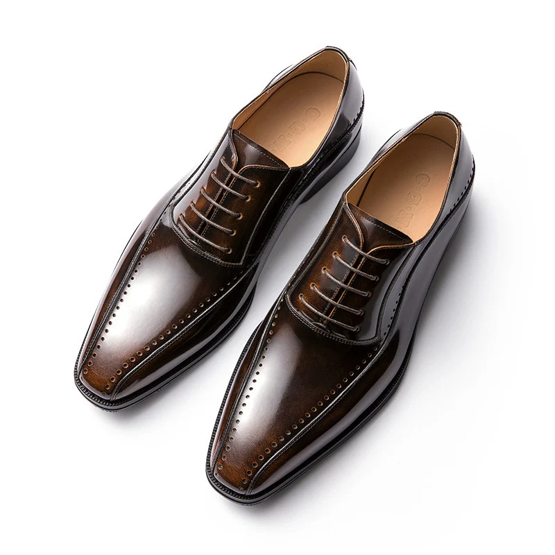 Saigon Leather's Handcrafted Patent Leather Oxford Shoes - Image 4