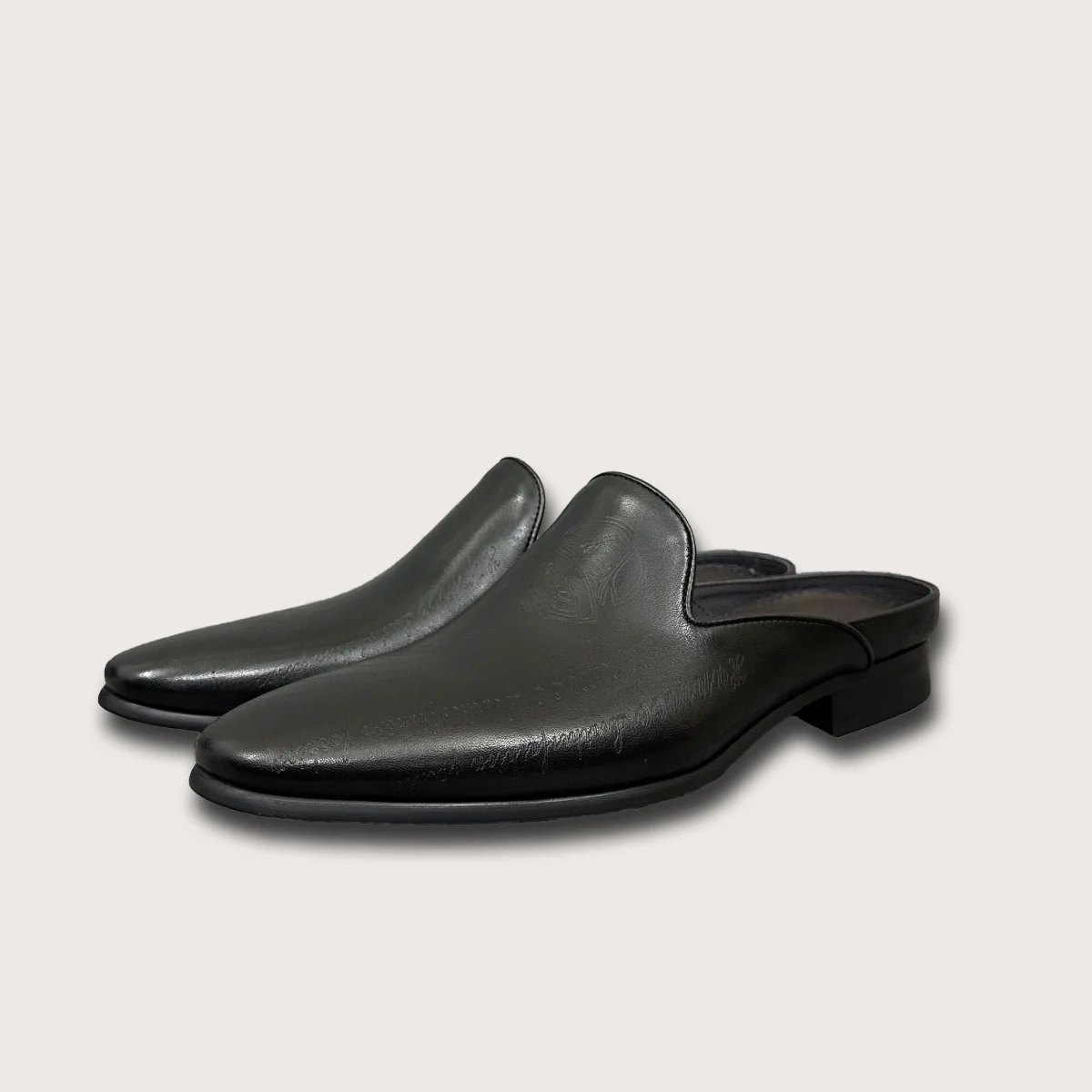 Saigon Leather's Handcrafted Vintage Engraved Mule Loafers - Image 2