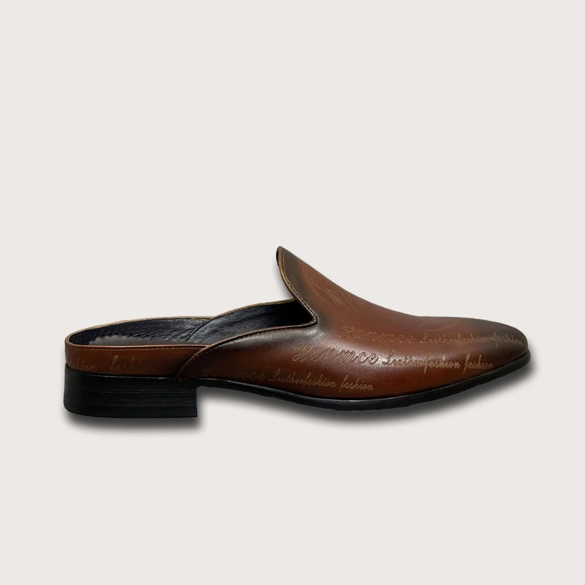 Saigon Leather's Handcrafted Vintage Engraved Mule Loafers - Image 4