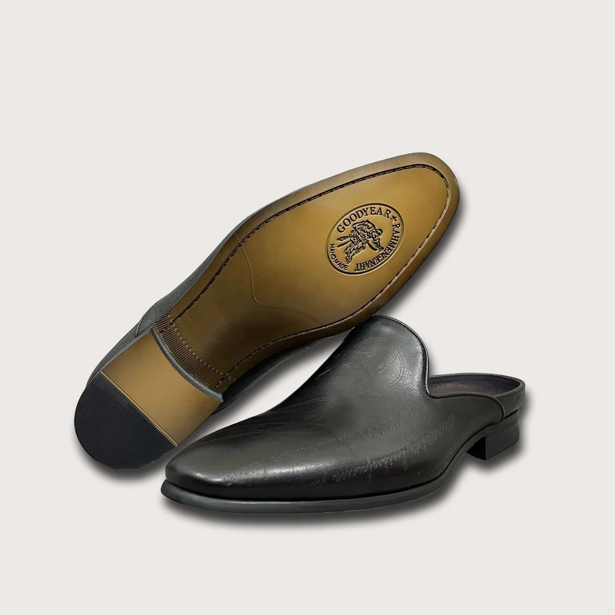Saigon Leather's Handcrafted Vintage Engraved Mule Loafers - Image 8
