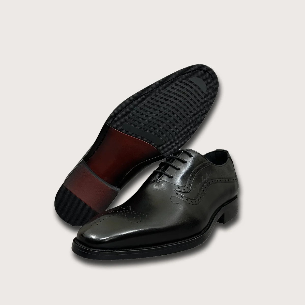 Saigon Leather's Men's Plain Toe Brogues Oxfords Formal Shoes - Image 3