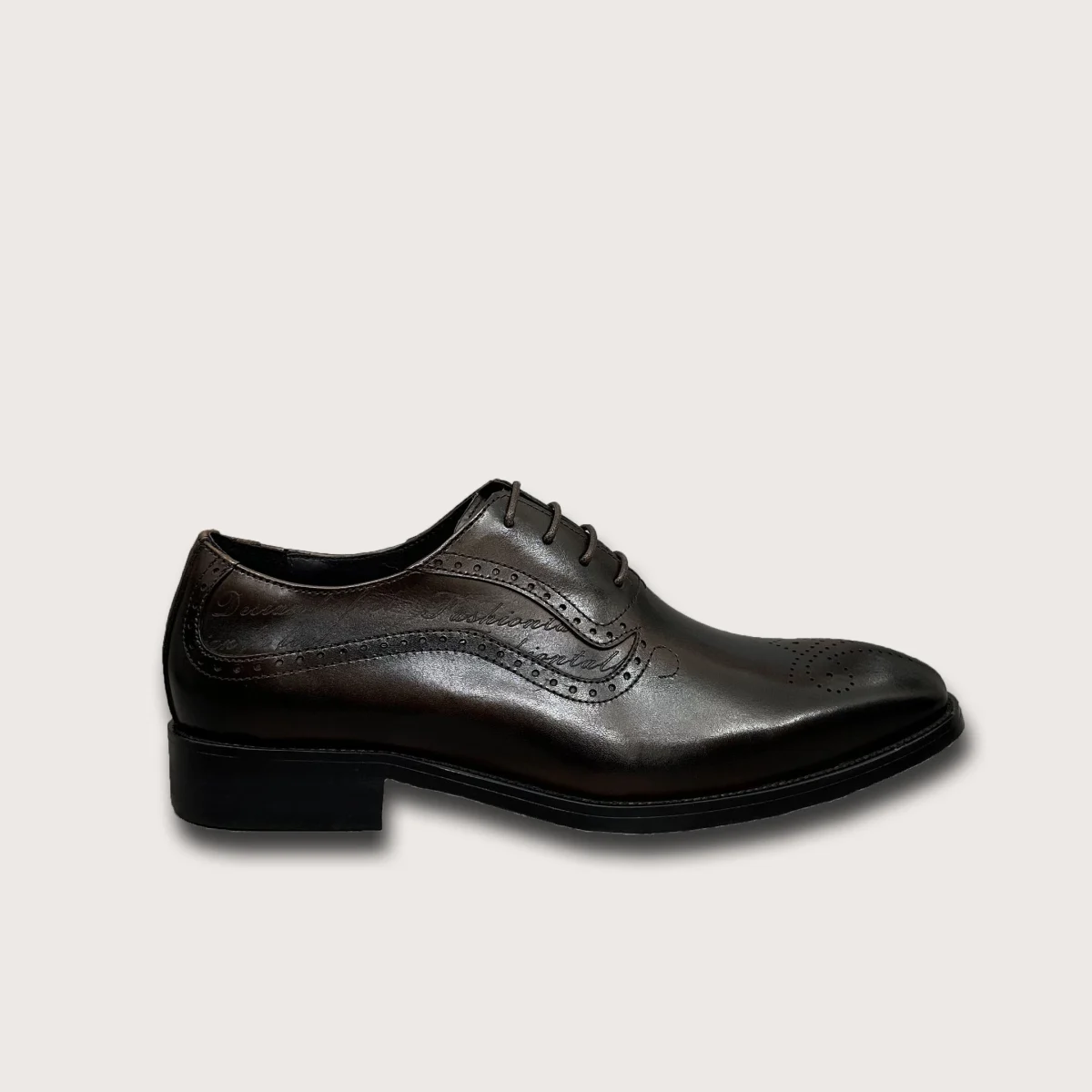 Saigon Leather's Men's Plain Toe Brogues Oxfords Formal Shoes - Image 6