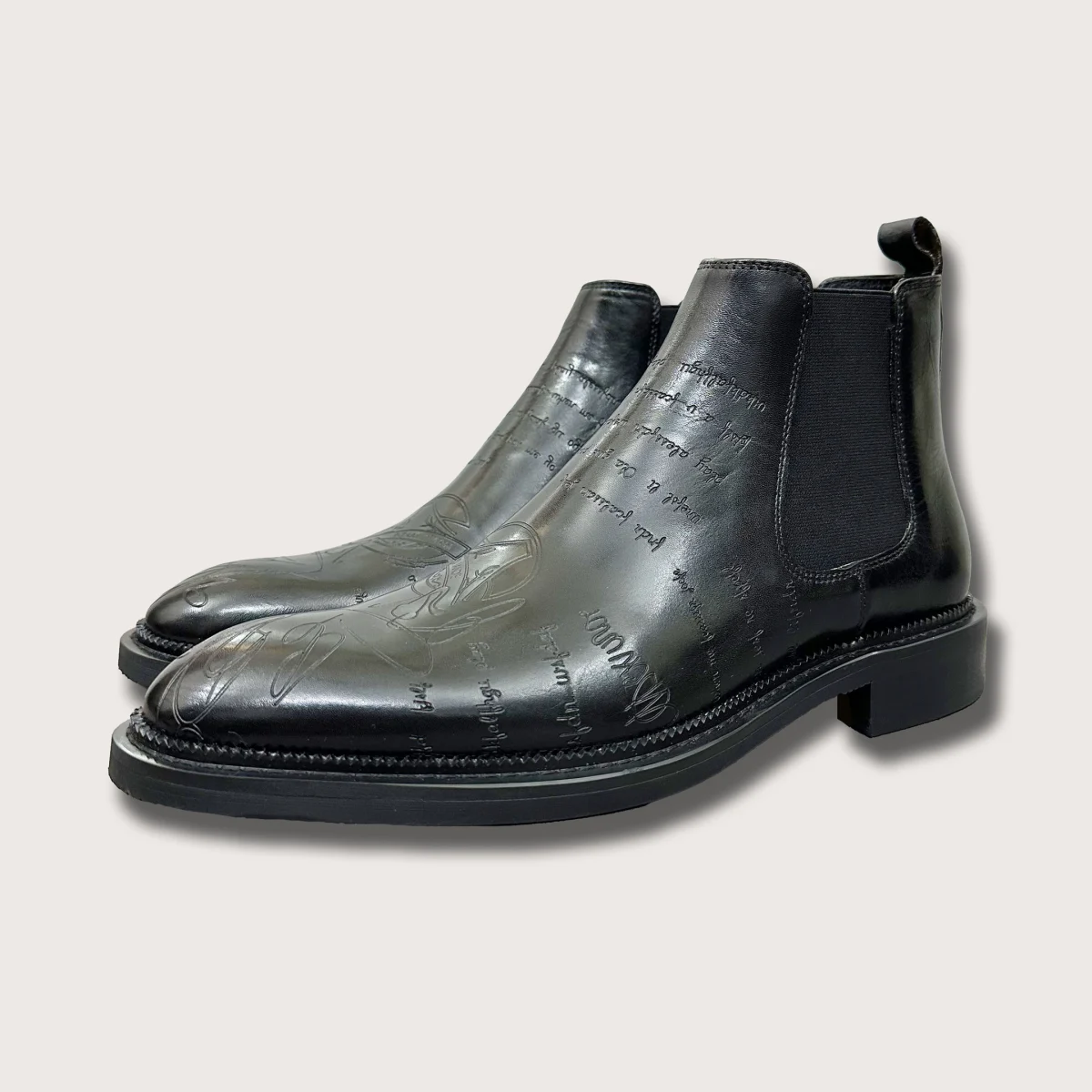 Saigon Leather's Fashionable Waterproof Men's Wedge Boots - Image 2