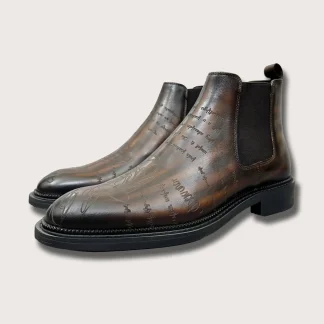 Saigon Leather's Fashionable Waterproof Men's Wedge Boots