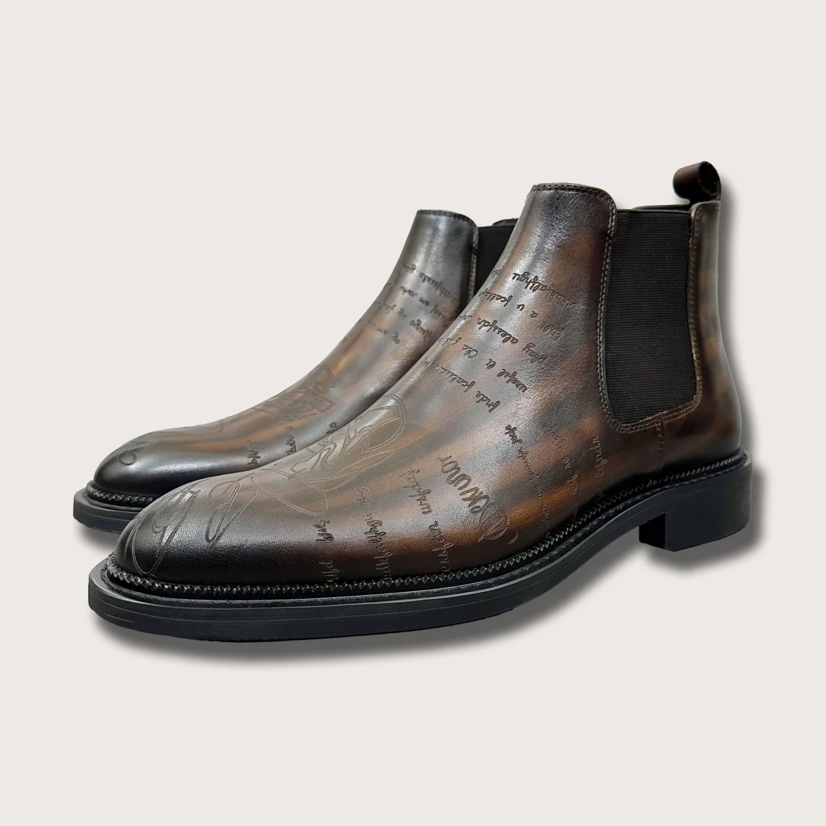 Saigon Leather's Fashionable Waterproof Men's Wedge Boots