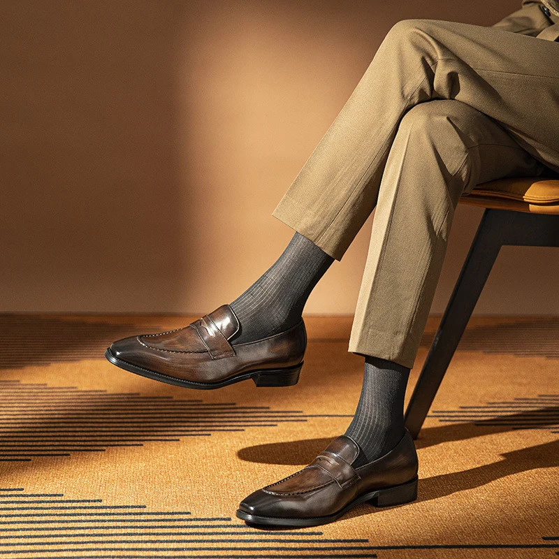 Saigon Leather's Classic Loafer Italian Leather Dress Shoes - Image 3