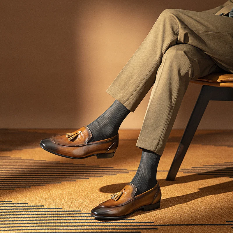 Saigon Leather's Penny Loafer Italian Leather Dress Shoes - Image 4