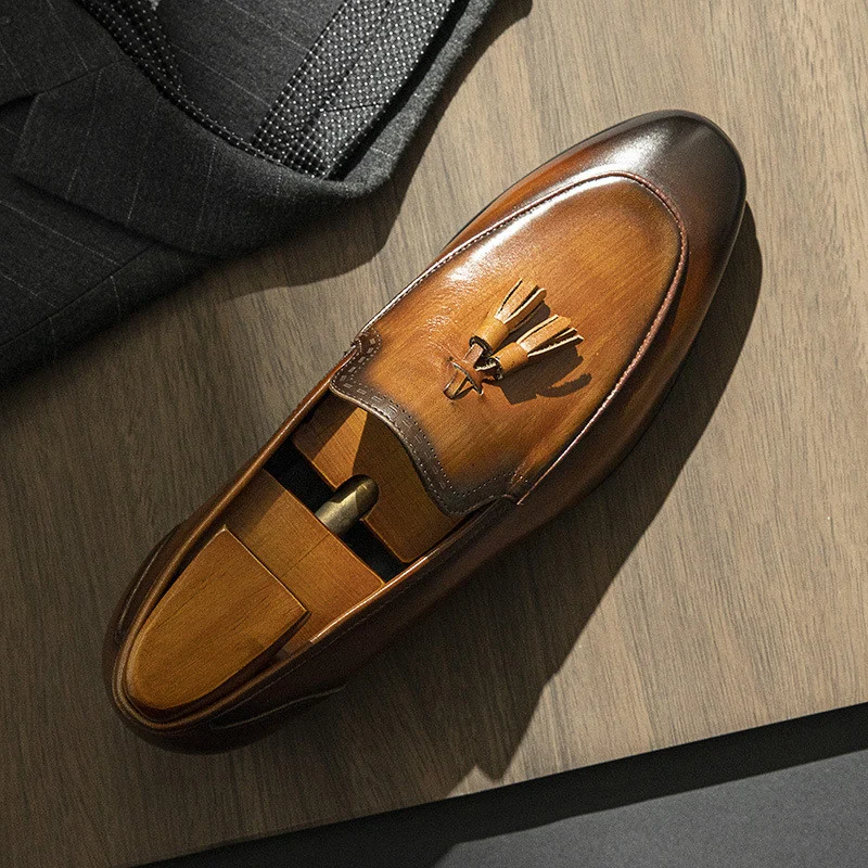 Saigon Leather's Penny Loafer Italian Leather Dress Shoes - Image 3