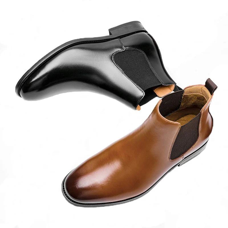 Saigon Leather's Classic Italian Black/Brown Leather Boot - Image 3