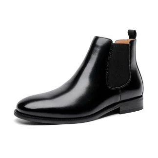 Saigon Leather's Classic Italian Black/Brown Leather Boot
