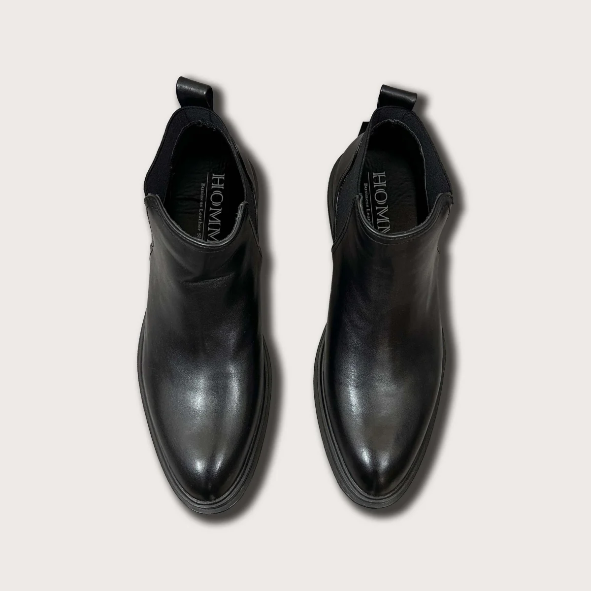 Men’s Handmade Black Leather Chelsea Boots – Full Grain Calf Leather Classic Ankle Boots - Image 2