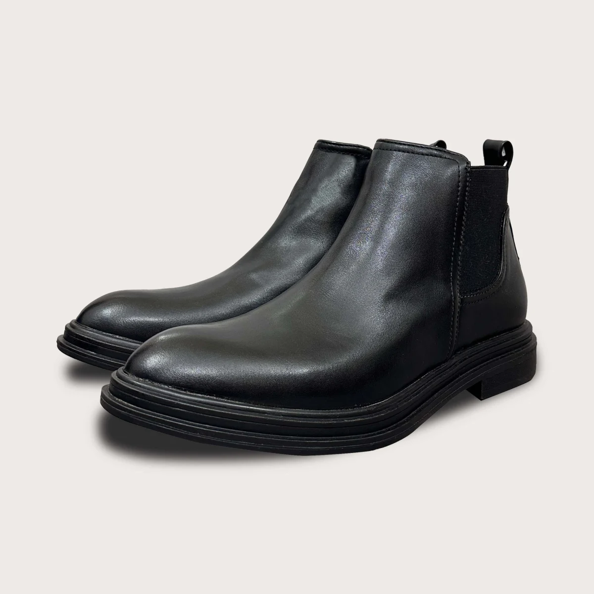 Men’s Handmade Black Leather Chelsea Boots – Full Grain Calf Leather Classic Ankle Boots - Image 4