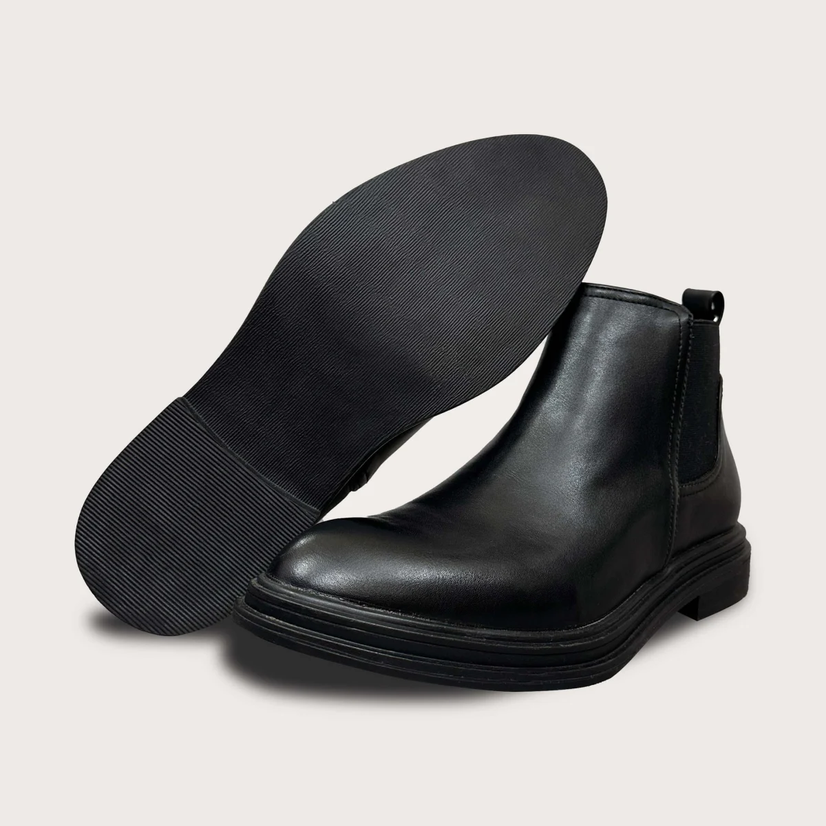 Men’s Handmade Black Leather Chelsea Boots – Full Grain Calf Leather Classic Ankle Boots - Image 5