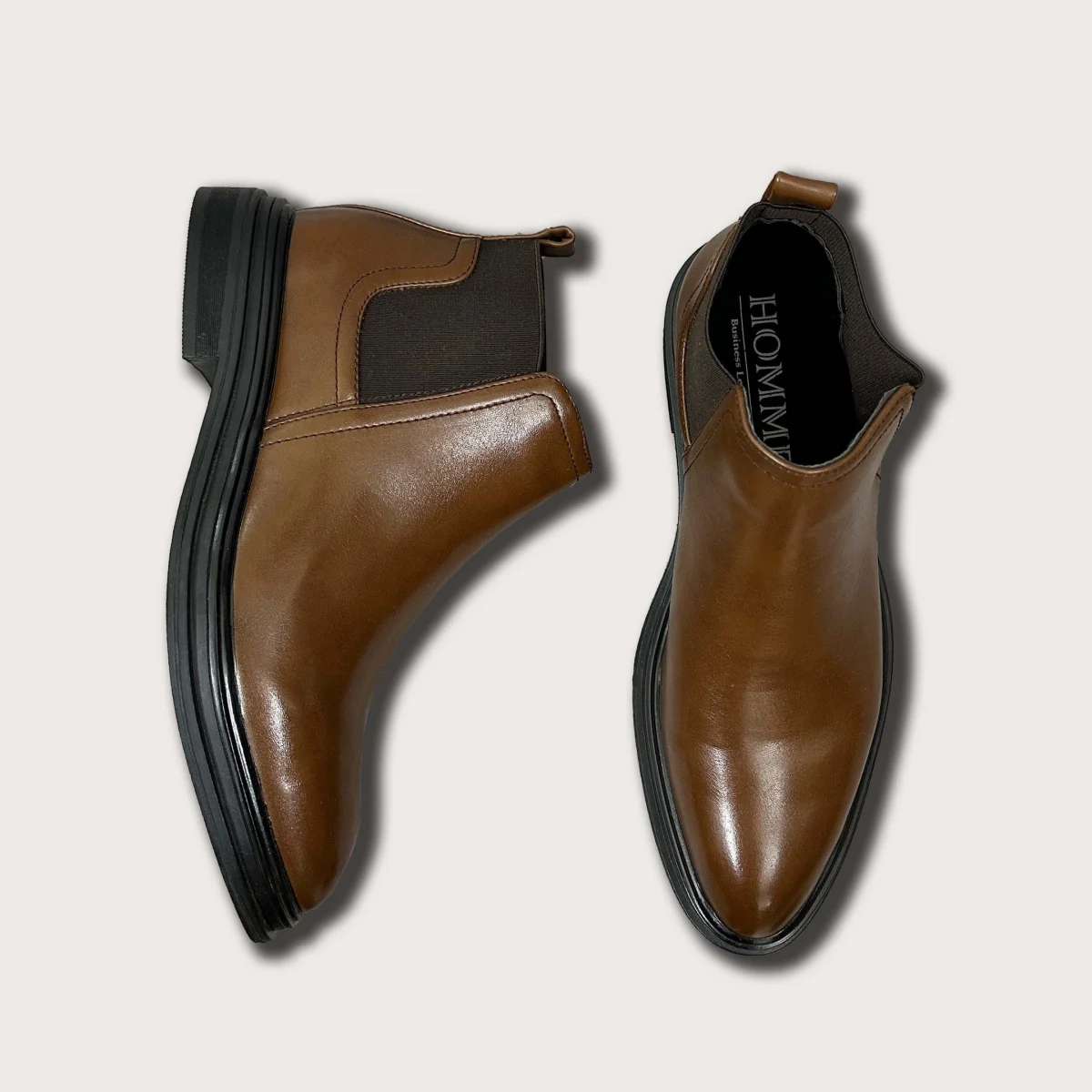 Men’s Handmade Black Leather Chelsea Boots – Full Grain Calf Leather Classic Ankle Boots - Image 8
