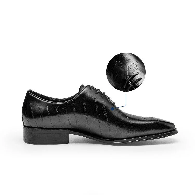 Saigon Leather’s Artisan Patina Oxford – Hand-Painted Script Design - Image 5