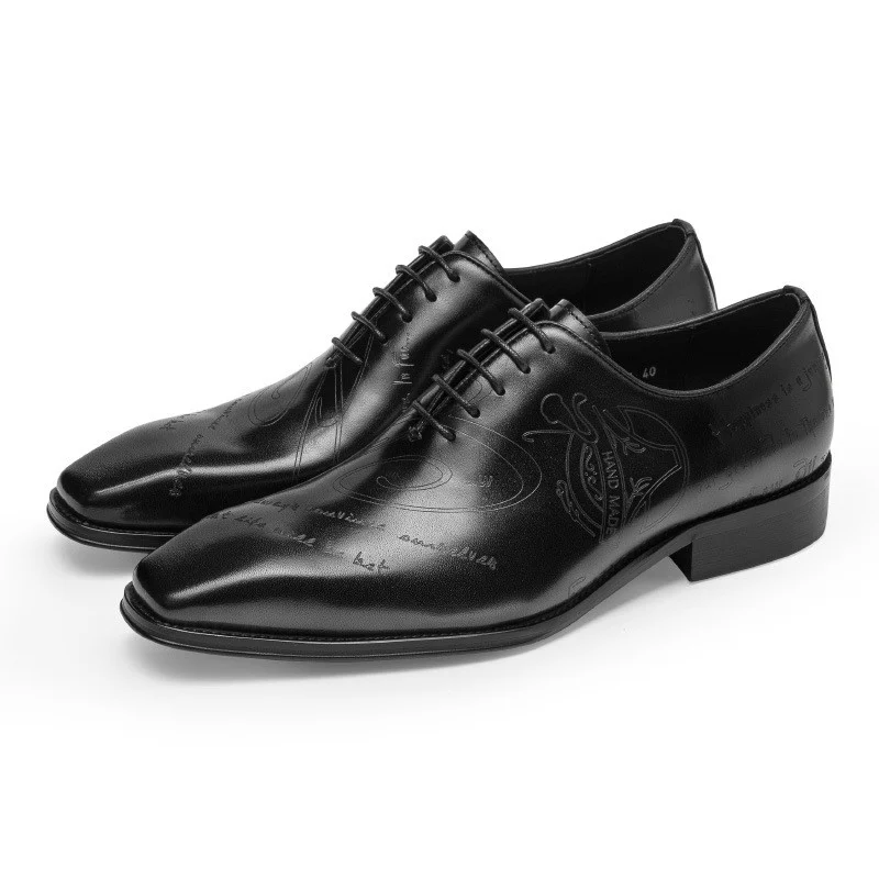 Saigon Leather’s Artisan Patina Oxford – Hand-Painted Script Design - Image 4
