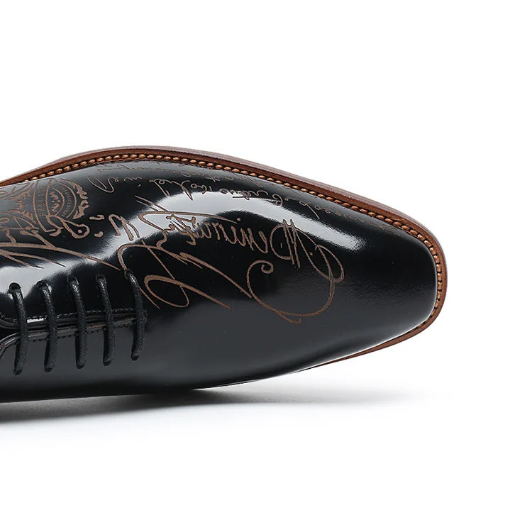 Saigon Leather’s Black Script Oxford – Bold Elegance in Every Step - Image 6
