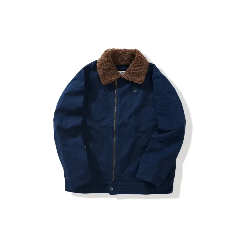 Men’s American Vintage Jungle Cloth Flight Jacket – Sherpa Collar, 100% Cotton - Image 5