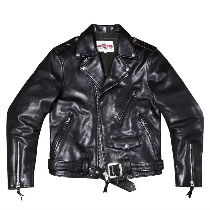 Vintage 613 Style Moto Jacket – Men’s Genuine Cowhide Leather, Slim Fit - Image 3