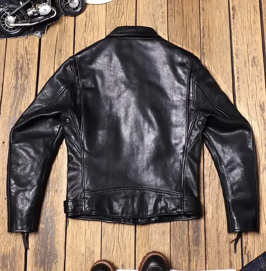 Vintage 613 Style Moto Jacket – Men’s Genuine Cowhide Leather, Slim Fit - Image 2