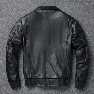 Men’s Genuine Cowhide Leather Jacket 8XL – Classic A2 Winter Coat, High-Quality Real Leather Outerwear
