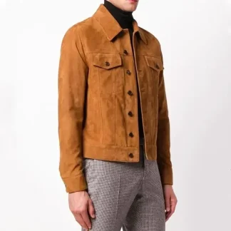 Men’s Genuine Suede Cow Leather Jacket – Autumn Winter Plus Size 3XL Real Leather Coat for Men
